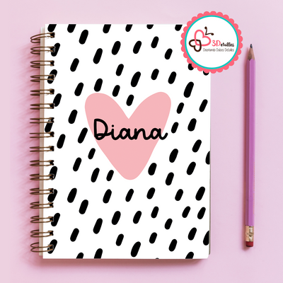 Libreta Corazón Rosa - Diana