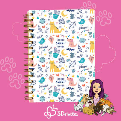 Libreta con causa MASCOTAS